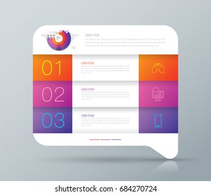 Infographics design vector and marketing icons can be used for workflow layout, diagram, annual report, web design. Business concept with 3 options, steps or processes.