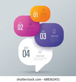 Infographics design vector and marketing icons can be used for workflow layout, diagram, annual report, web design. Business concept with 4 options, steps or processes.