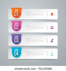 Infographics design vector and marketing icons can be used for workflow layout, diagram, annual report, web design. Business concept with 4 options, steps or processes.