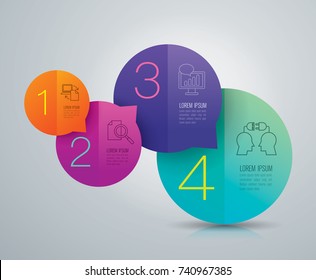 Infographics design vector and marketing icons can be used for workflow layout, diagram, annual report, web design. Business concept with 4 options, steps or processes.