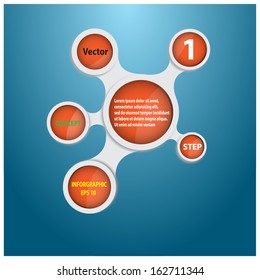 infographics design vector on blue background