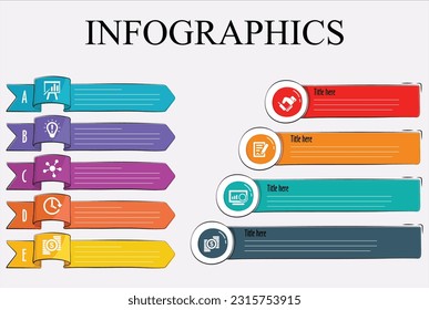 Infographics designs for business and education purposes