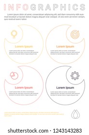 Infographics diagram with 4 steps, options, or processes. Vector business template for presentation. business data visualization.