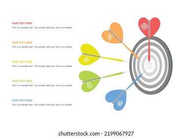 Infographics diagram goals Business.5 slaid