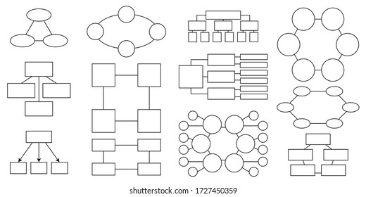 Infographics. Different schemes, diagrams. Vector stock illustration. Mind map template