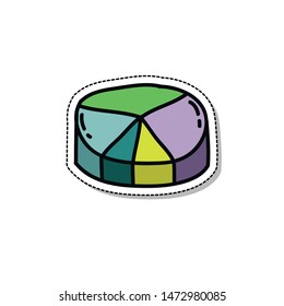 infographics doodle sticker icon, vector illustration
