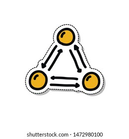 infographics doodle sticker icon, vector illustration