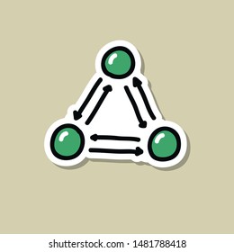 infographics doodle sticker icon, vector illustration