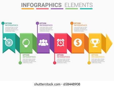 INFOGRAPHICS element abstract design the number top five timeline template