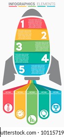 INFOGRAPHICS element abstract modern design the numbers top five template