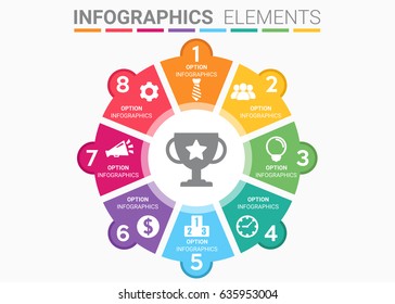 INFOGRAPHICS element abstract modern design the numbers template