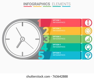 INFOGRAPHICS element abstract modern design the numbers top five template
