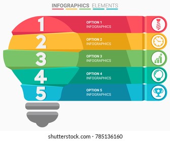 INFOGRAPHICS element abstract modern design the numbers top five template