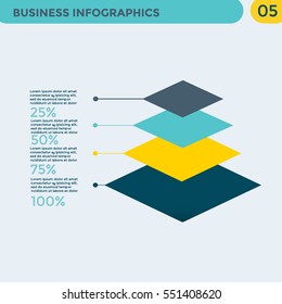 Infographics Element  - business vector illustration for presentation, booklet, website, blog, workflow layout, brochure, banner, card, step up options, web design, poster, flyer, timeline. 