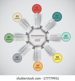infographics element circular design for presentations, advertising and other. Vector illustration