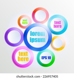 infographics element circular vector template for business, education, web design, banners, brochures, flyers on grey background