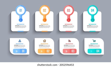 Infographics element collection with flat style. minimal banner. vector illustration.