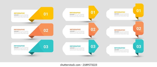 Infographics element collection with flat style. minimal banner. vector illustration.