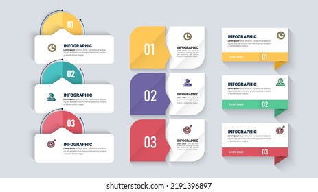 Infografik-Elementkollektion mit flachem Stil. minimaler Banner. Vektorgrafik.