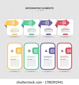 Infographics element collection with flat syle. minimal banner. vector illustration.