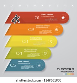 Infographics element design for business presentation with 5 options.