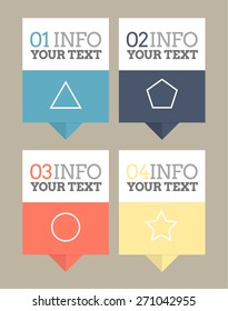 Infographics element, flat design pointers