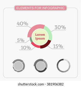 Infographics element in the form of diagrams .