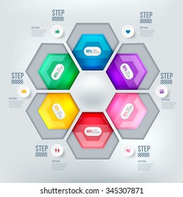 Infographics element number template. Can be used for workflow layout, diagram, business step options, banner, web design