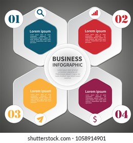 Infographics element vector design, Business concept with 4 steps, workflow, diagram, banner, process, business presentation template, web design.