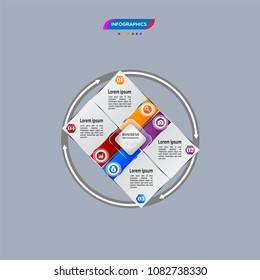 Infographics element vector design, Business concept with 4 steps, workflow, diagram, banner, process, business presentation template, web design.