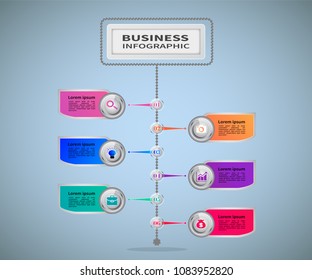 Infographics element vector design, Business concept with 6 steps, workflow, diagram, banner, process, business presentation template, web design.
