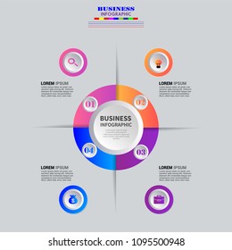 Infographics element vector design, Business concept with 4 steps, workflow, diagram, banner, process, business presentation template, web design.