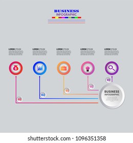 Infographics element vector design, Business concept with 4 steps, workflow, diagram, banner, process, business presentation template, web design.