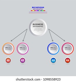 Infographics element vector design, Business concept with 4 steps, workflow, diagram, banner, process, business presentation template, web design.