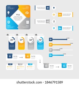Infographics element vector design, Business concept with 4 steps, workflow, diagram, banner, process, business presentation template, web design.