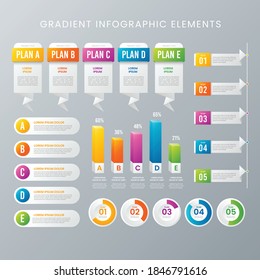 Diseño vectorial de elementos de infografía, concepto de negocio con 4 pasos, flujo de trabajo, diagrama, banner, proceso, plantilla de presentación de negocios, diseño web.