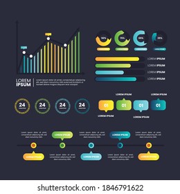 Infographics element vector design, Business concept with 4 steps, workflow, diagram, banner, process, business presentation template, web design.