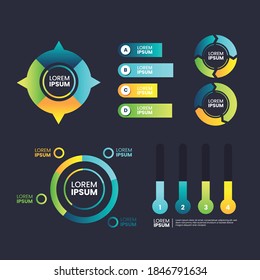 Infographics element vector design, Business concept with 4 steps, workflow, diagram, banner, process, business presentation template, web design.