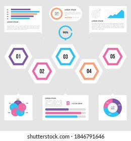 Infographics element vector design, Business concept with 4 steps, workflow, diagram, banner, process, business presentation template, web design.