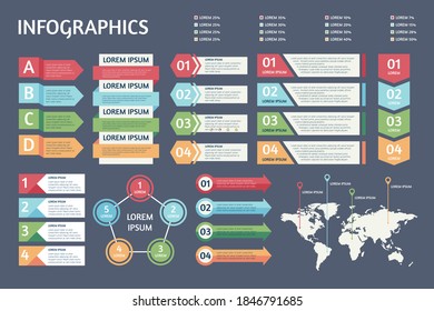 Infographics element vector design, Business concept with 4 steps, workflow, diagram, banner, process, business presentation template, web design.