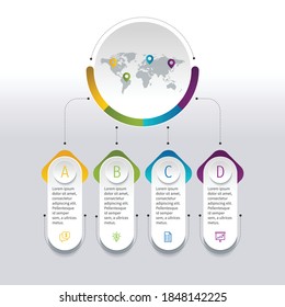 Infographics element vector design, Business concept with steps, workflow, diagram, banner, process, business presentation template, web design.
