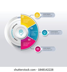 Diseño vectorial de elementos de infografía, concepto de negocio con pasos, flujo de trabajo, diagrama, banner, proceso, plantilla de presentación de negocios, diseño web.