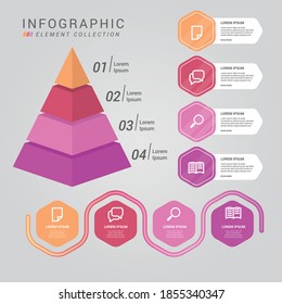Infographics element vector design, Business concept with steps, workflow, diagram, banner, process, business presentation template, web design.
