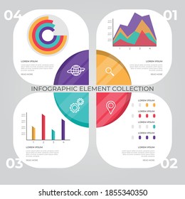 Infographics element vector design, Business concept with steps, workflow, diagram, banner, process, business presentation template, web design.