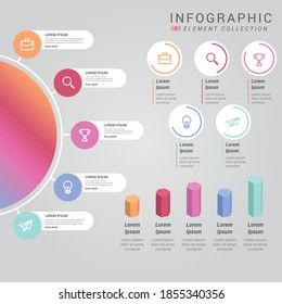 Infographics element vector design, Business concept with steps, workflow, diagram, banner, process, business presentation template, web design.