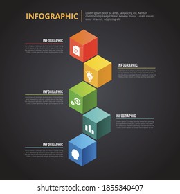 Infographics element vector design, Business concept with steps, workflow, diagram, banner, process, business presentation template, web design.
