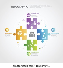Diseño vectorial de elementos de infografía, concepto de negocio con pasos, flujo de trabajo, diagrama, banner, proceso, plantilla de presentación de negocios, diseño web.