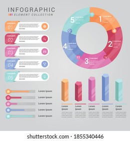 Infographics element vector design, Business concept with steps, workflow, diagram, banner, process, business presentation template, web design.
