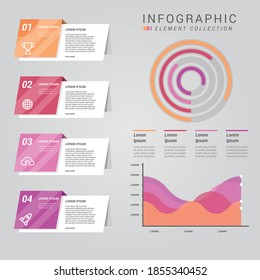 Infographics element vector design, Business concept with steps, workflow, diagram, banner, process, business presentation template, web design.