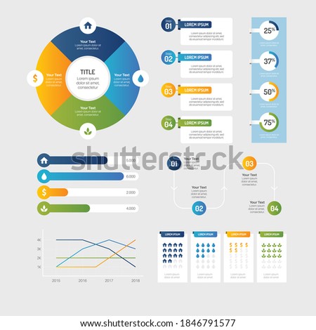 Infographics element vector design, Business concept with 4 steps, workflow, diagram, banner, process, business presentation template, web design.